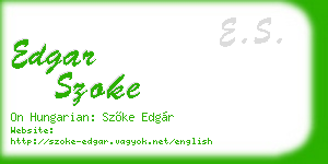 edgar szoke business card